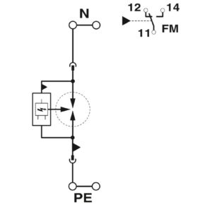 FLT-SEC-P-T1-N/PE-440/100-FM – Condutor de descarga combinado tipo 1+2 – PHOENIX CONTACT