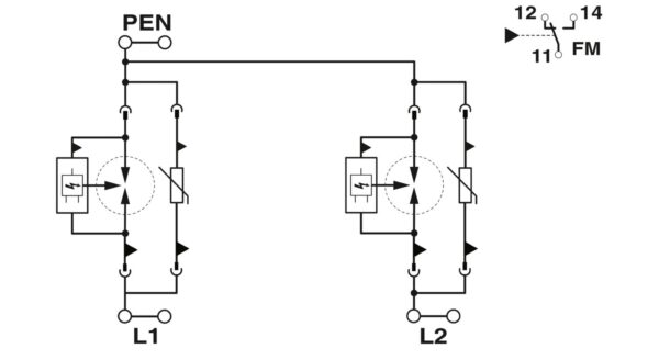FLT-SEC-T1+T2-2C-350/25-FM - Protetor contra raios e surtos combinado tipo 1+2 special - PHOENIX CONTACT - Imagem 2