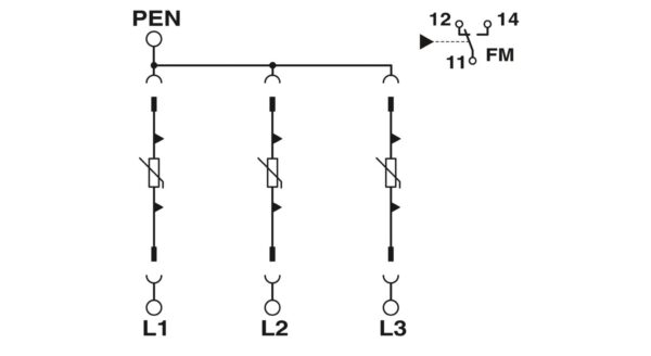 VAL-SEC-T2-3C-175-FM - Protetor contra sobretensão tipo 2 - PHOENIX CONTACT - Imagem 2