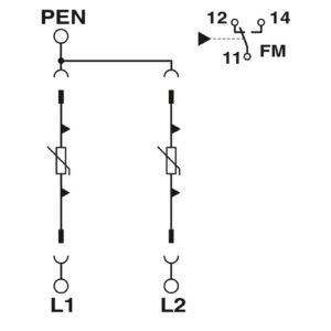 VAL-SEC-T2-2C-350-FM – Protetor contra sobretensão tipo 2 – PHOENIX CONTACT