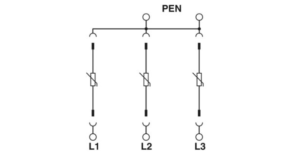 VAL-MS 580/3+0 - Protetor contra sobretensão tipo 2 - PHOENIX CONTACT - Imagem 2