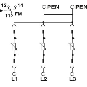 VAL-MS 580/3+0-FM – Protetor contra sobretensão tipo 2 – PHOENIX CONTACT