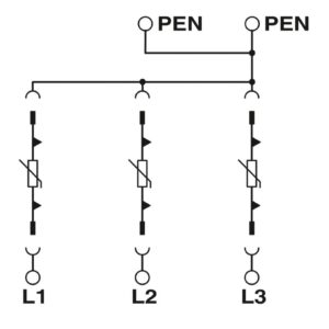 VAL-MS-T1/T2 335/12.5/3+0 – Dispositivo de proteção contra raios/surtos de tensão tipo 1/2 – PHOENIX CONTACT