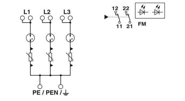 PWT 100-800AC-FM - Dispositivo de proteção contra raios/surtos de tensão tipo 1/2 - PHOENIX CONTACT - Imagem 2