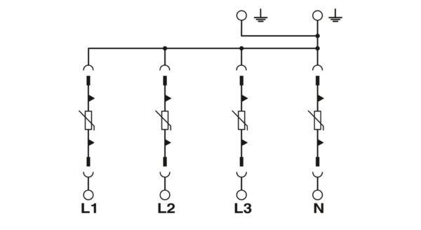 VAL-MS-T1/T2 335/12.5/4+0 - Dispositivo de proteção contra raios/surtos de tensão tipo 1/2 - PHOENIX CONTACT - Imagem 2