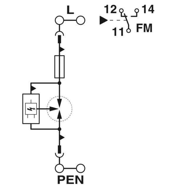FLT-SEC-H-T1-1C-440/25-FM - Condutor de descarga combinado tipo 1+2 - PHOENIX CONTACT - Imagem 2