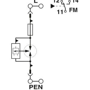 FLT-SEC-H-T1-1C-264/25-FM – Condutor de descarga combinado tipo 1+2 – PHOENIX CONTACT