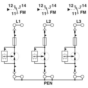 FLT-SEC-H-T1-3C-264/25-FM – Condutor de descarga combinado tipo 1+2 – PHOENIX CONTACT