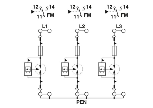 FLT-SEC-H-T1-3C-264/25-FM - Condutor de descarga combinado tipo 1+2 - PHOENIX CONTACT - Imagem 2