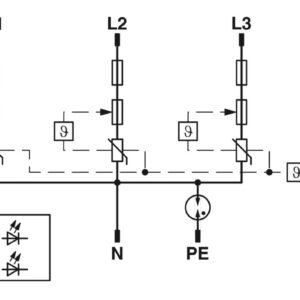 PLT-SEC-T3-3S-230-P – Plugue para proteção contra surtos tipo 3 – PHOENIX CONTACT