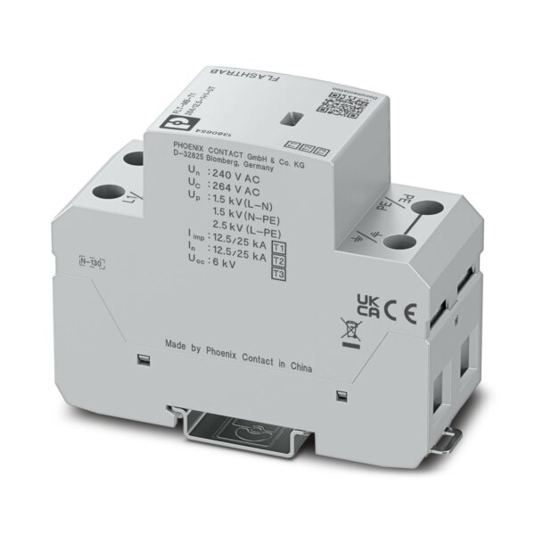 FLT-MB-T1-264/12.5-1+1-UT - Protetor contra raios e surtos combinado tipo 1+2+3 - PHOENIX CONTACT