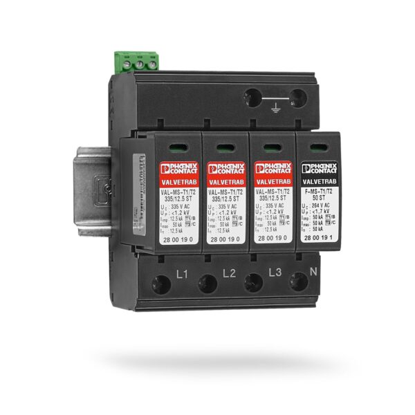VAL-MS-T1/T2 335/12.5/3+1-FM - Dispositivo de proteção contra raios/surtos de tensão tipo 1/2 - PHOENIX CONTACT - Imagem 5