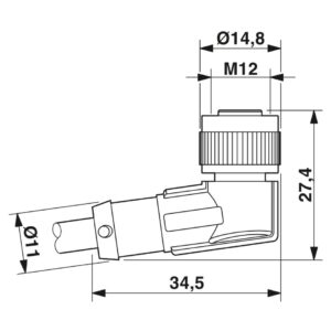 SAC-4P- 5,0-PVC/M12FR – Cabo para sensor/atuador – PHOENIX CONTACT
