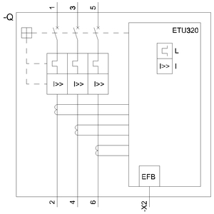 3VA2510-6HL32-0AA0 – disjuntor 3VA2 IEC Frame 1000 capacidade de interrupção classe H Icu=85 kA @ 415 V 3 polos, proteção de linha ETU320, LI, In=1000 A proteção contra sobrecarga Ir=400 A…1000 A proteção contra curto-circuito Ii=1,5…10 x kit de proteção contra porca In – SIEMENS