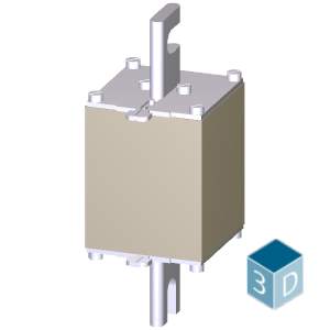 3NE3224 – Fusível SITOR, com contatos de lâmina ranhurada, NH1, In: 160 A, aR, Un AC: 1000 V, indicador frontal – SIEMENS – Uds./emb.: 3 unidade(s)
