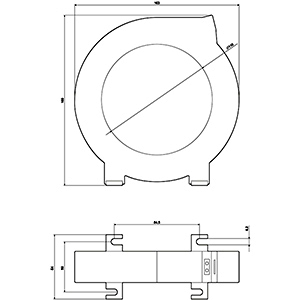 3UL2305-1A – Transformador de corrente residual para monitoramento de corrente residual Abertura da bucha 105 mm Corrente residual 30 mA…40 A – SIEMENS