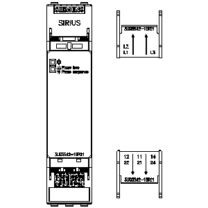 3UG5512-1BR21 – relé de monitoramento de falha de fase, sequência de fase e monitoramento de assimetria 3x 160-690 V CA, 15-70 Hz 2 contatos de comutação terminal de parafuso SIL 1/PL c – SIEMENS