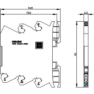 3RQ4070-2SB30 – optoacoplador de entrada, 24 V CC, 1 contato NA, conexão de mola (push-in), largura da estrutura 6,2 mm, corrente térmica 6 A – SIEMENS – Uds./emb.: 10 unidade(s)