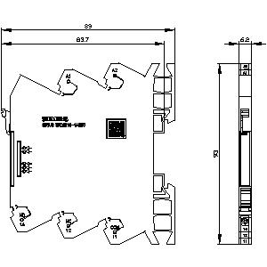 3RQ4118-1AE00 – acoplador de saída com relé encaixável, 115 V CA/CC, 1 contato CO (NAF), terminal com parafuso, largura da estrutura 6,2 mm, corrente térmica 6 A – SIEMENS – Uds./emb.: 10 unidade(s)
