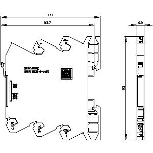 3RQ4118-1AM00 – acoplador de saída com relé plug-in, 24 V DC, 1 contato de comutação, terminal de parafuso, largura 6,2 mm, corrente térmica 6 A – SIEMENS – Uds./emb.: 10 unidade(s)