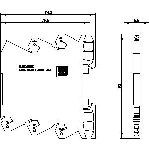 3RQ4018-2AN08-0AA0 – acoplador de saída com relé integrado, 110 V DC (0,7-1,25 x Us) 1 contato de comutação, terminal com mola (push-in), largura 6,2 mm, corrente térmica 6 A – SIEMENS – Uds./emb.: 10 unidade(s)