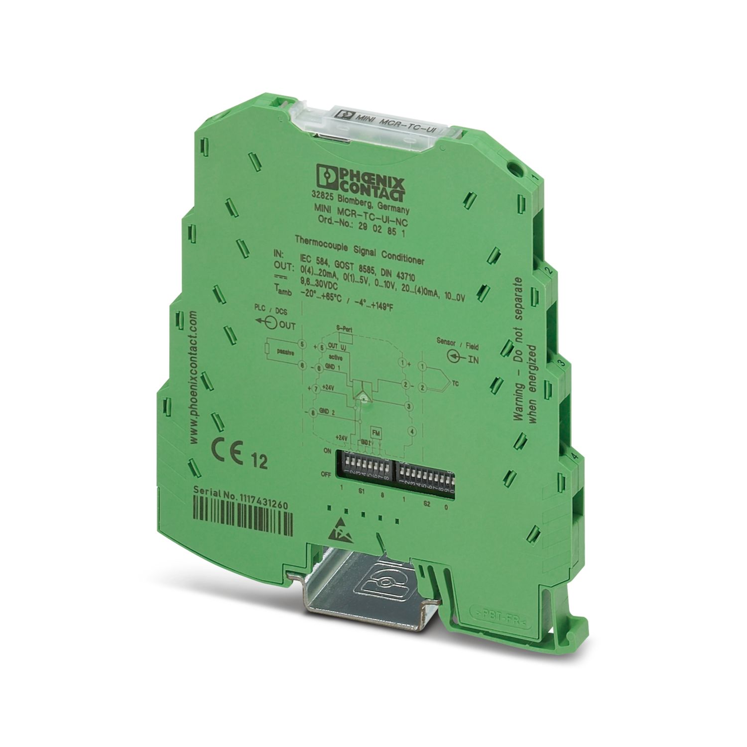 MINI MCR-TC-UI-NC - Transdutor de termopar - PHOENIX CONTACT