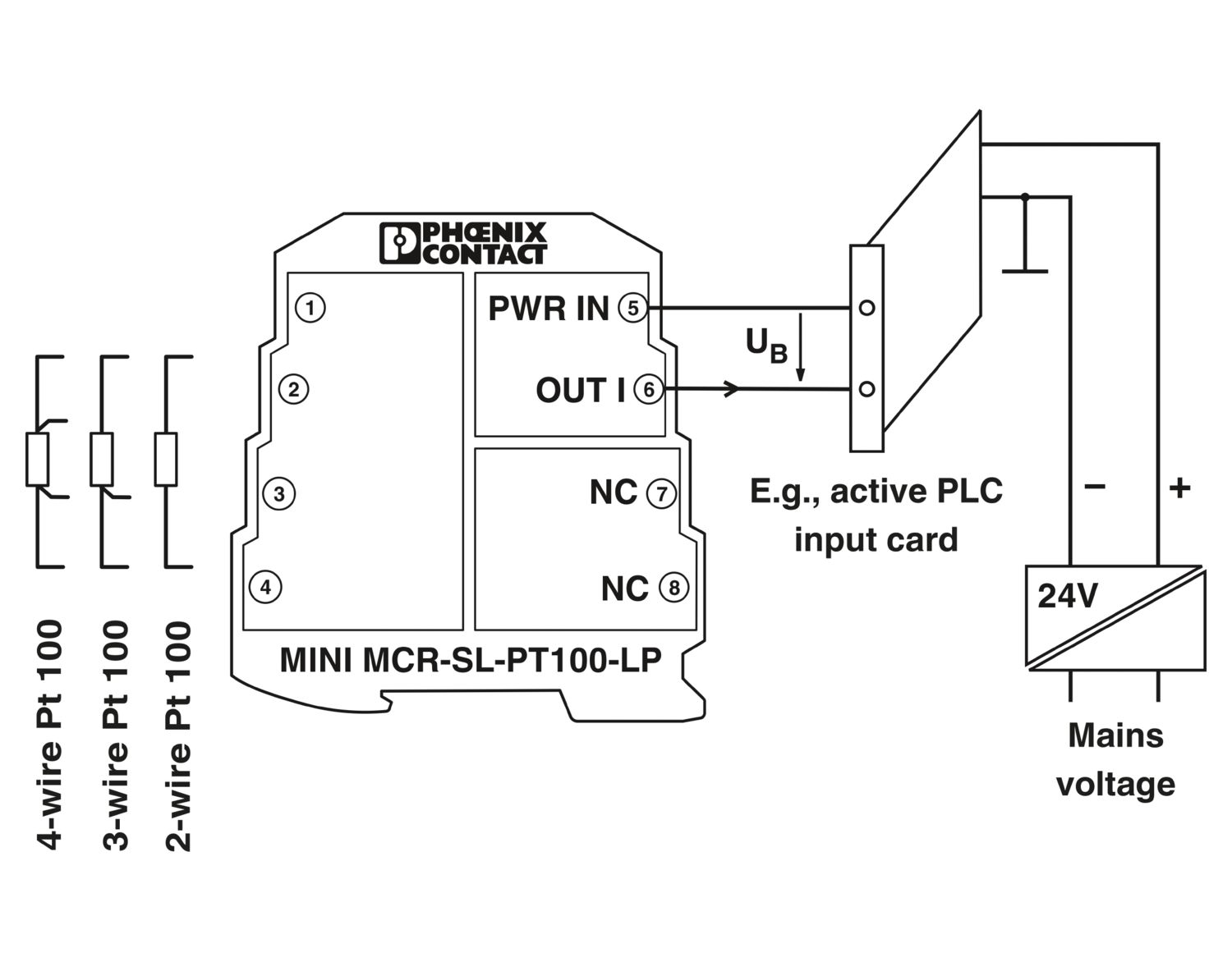 MINI MCR-SL-PT100-LP-NC - Transdutor de temperatura - PHOENIX CONTACT - Imagem 3