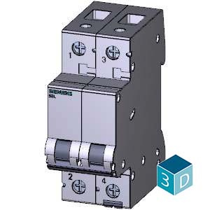 5SL1250-7MB – Disjuntor miniatura 400V 3kA, 2 polos, C, 50A – SIEMENS