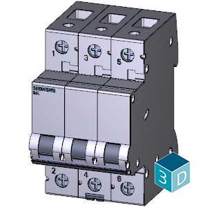 5SL1370-7MB - Disjuntor miniatura 400V 3kA, 3 polos, C, 70A - SIEMENS - Imagem 2