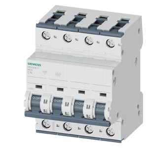5SY4416-7 – Disjuntor miniatura 400 V 10kA, 4 polos, C, 16A, D=70 mm – SIEMENS