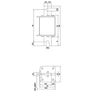 3NE3222 – Fusível SITOR, com contatos de lâmina ranhurada, NH1, In: 125 A, aR, Un AC: 1000 V, indicador frontal – SIEMENS – Uds./emb.: 3 unidade(s)