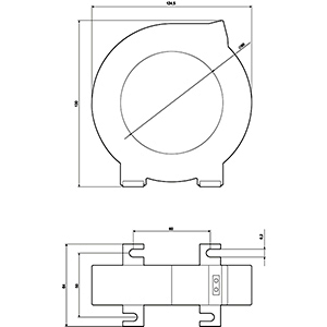 3UL2304-1A – conversor de corrente diferencial para monitoramento da corrente de falha abertura de passagem de 80 mm corrente de falha 30 mA…40 A – SIEMENS