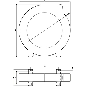 3UL2306-1A – Transformador de corrente residual para monitoramento de corrente residual Abertura da bucha 140 mm Corrente residual 30 mA…40 A – SIEMENS