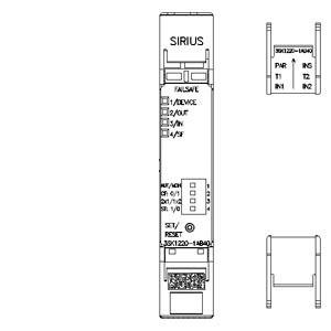 3SK1220-1AB40 – Relé de segurança SIRIUS Expansão de entrada Expansão de entrada avançada para um sensor adicional de 2 canais ou dois sensores de 1 canal Us = terminal de parafuso de 24 V DC – SIEMENS