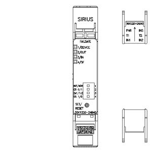 3SK1220-2AB40 – Relé de segurança SIRIUS Expansão de entrada Expansão de entrada avançada para um sensor adicional de 2 canais ou dois sensores de 1 canal Us = 24 V DC Terminal tipo mola (push-in) – SIEMENS