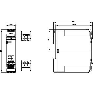 3RQ1000-1HW00 - Relé de acoplamento acionado positivamente em gabinete industrial 2 contatos NA / 2 contatos NF 24 V a 240 V CA/CC SIL 2 / PL c Terminais de parafuso - SIEMENS - Imagem 2