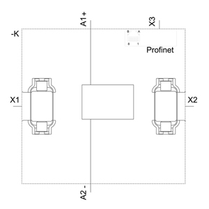 3SK2511-1FA10 – SIRIUS, módulo de interface PROFINET interface para relé de segurança 3SK2 de E05 e 3RK312/3RK313 de E04 Interface PROFINET IO 100 Mbps, RJ45 22,5 mm de largura, parametrização de terminais de parafuso via Safety ES sem cabo de conexão – SIEMENS