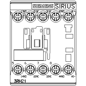 3RH2122-1BG40 - contator auxiliar, 2 NA + 2 NF, 125 V CC, terminal com parafuso, tamanho da estrutura S00 - SIEMENS - Imagem 4