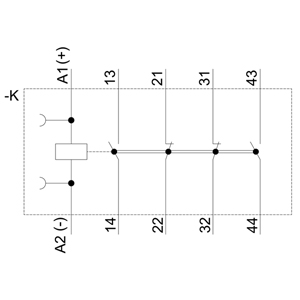 3RH2122-1BG40 - contator auxiliar, 2 NA + 2 NF, 125 V CC, terminal com parafuso, tamanho da estrutura S00 - SIEMENS - Imagem 2