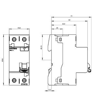 5SV4311-0 – DR TIPO CA 16/2 30MA 2MW – SIEMENS
