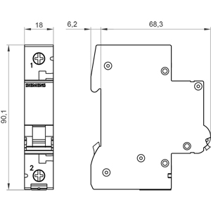 5SL1116-7MB – DISJUNTOR 3kA 1 PÓLO C16 – SIEMENS