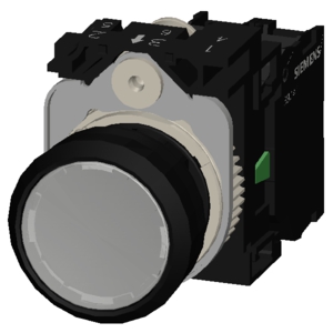 3SU1102-0AB60-1BA0 – Botão de pressão iluminado, branco – SIEMENS