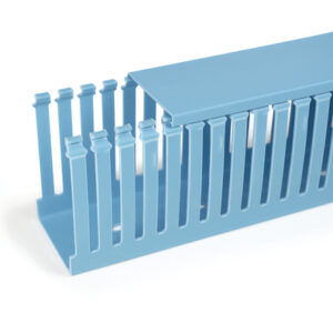 HD12P-110×80-PVC-BU   – Canaletas para painel elétrico com parede aberta – 2MT – AZUL – HELLERMANN