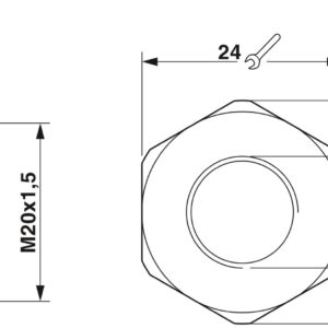 REDUC-K-KV-M20/M16 BK – Adaptador de redução – PHOENIX CONTACT – Uds./emb.: 10 unidade(s)