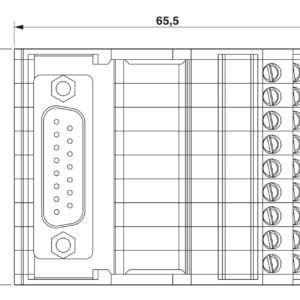 VIP-2/SC/D15SUB/M – Placa de terminação – PHOENIX CONTACT