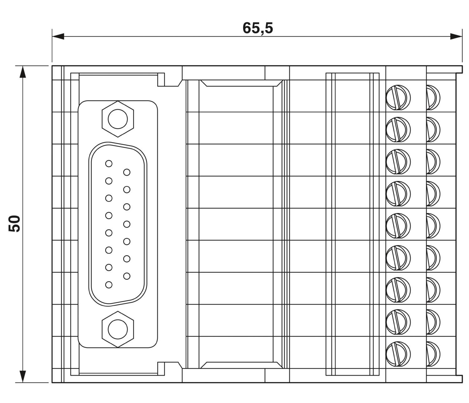VIP-2/SC/D15SUB/M - Placa de terminação - PHOENIX CONTACT - Imagem 2
