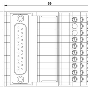 VIP-3/SC/D25SUB/M – Placa de terminação – PHOENIX CONTACT