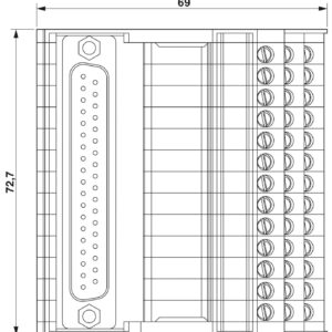 VIP-3/SC/D37SUB/M – Placa de terminação – PHOENIX CONTACT
