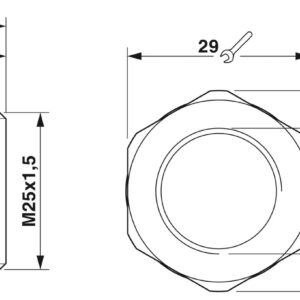 REDUC-K-KV-M25/M20 BK – Adaptador de redução – PHOENIX CONTACT – Uds./emb.: 10 unidade(s)