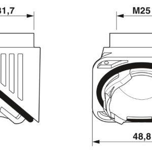 HC-B-TA-M25-PLR-BK – Adaptador – PHOENIX CONTACT